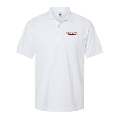Men's Spider Man  Gildan Dry Blend Jersey Polo