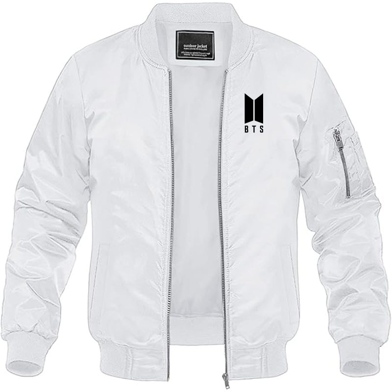MAGNIVIT Men's BTS Lightweight Bomber Jacket Windbreaker Casual Fall Spring Outdoor Coat