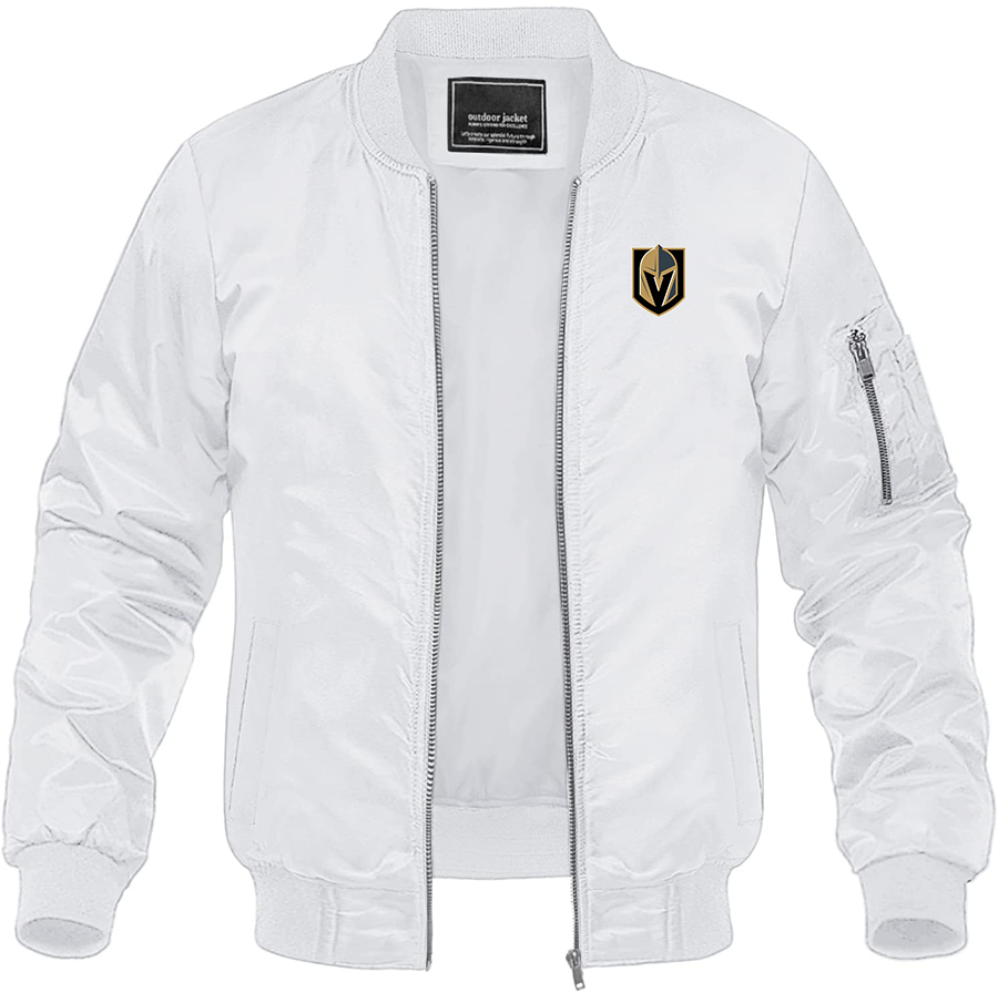 Men's NHL - Vegas Golden Knights Lightweight Bomber Jacket Windbreaker Softshell Varsity Jacket