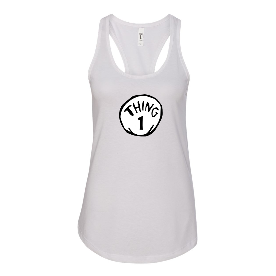 Women's Dr. Suess Thing 1 Racerback Tank Top