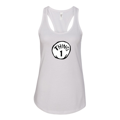 Women's Dr. Suess Thing 1 Racerback Tank Top