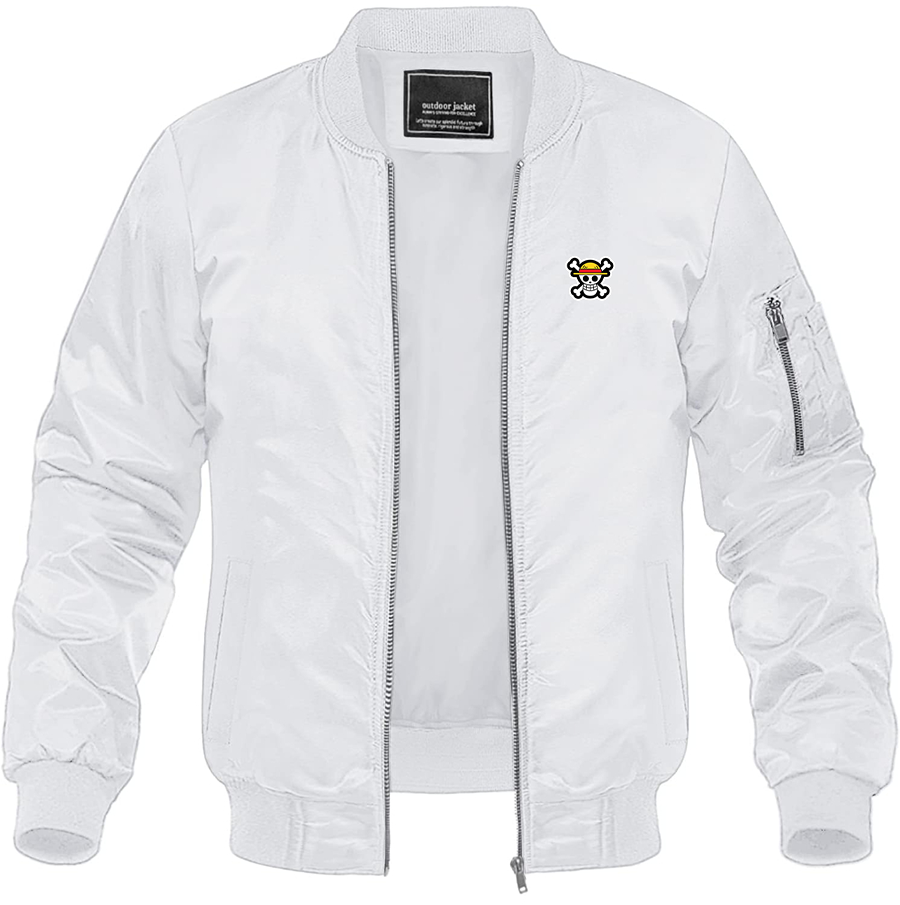 Men's StrawHat Lightweight Bomber Jacket Windbreaker Softshell Varsity Jacket