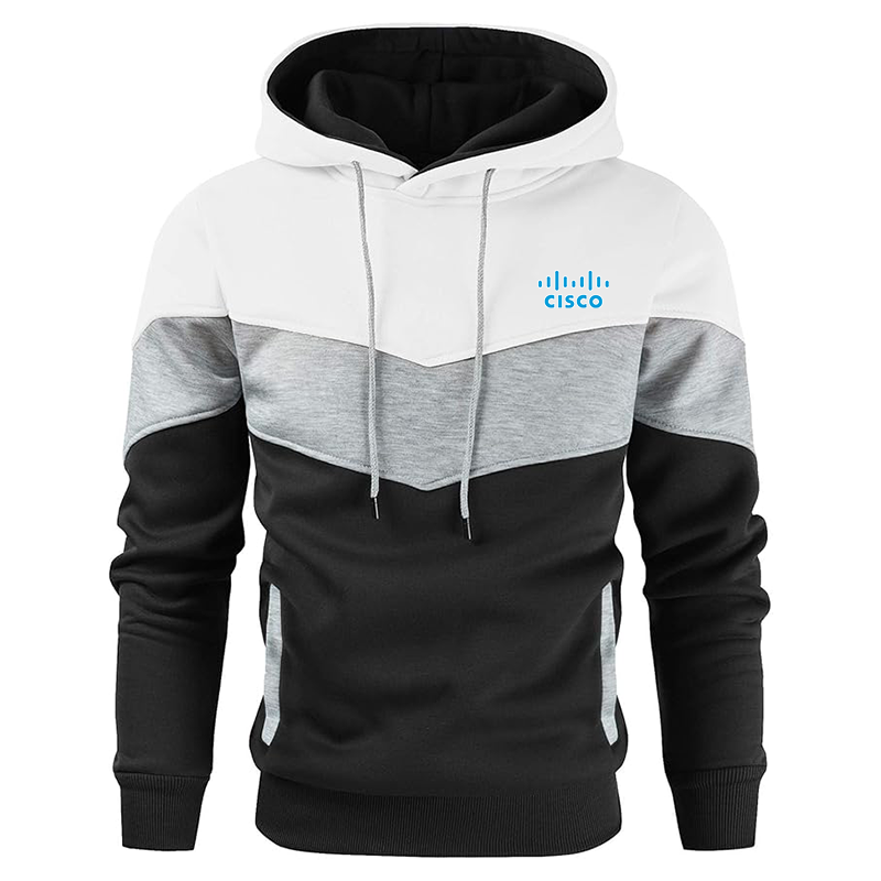 Men's Cisco Gesean Novelty Color Block Pullover Fleece Hoodie Long Sleeve Casual Sweatshirt with Pocket
