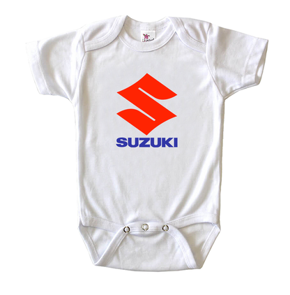 Suzuki Bike Motorcycle Baby Romper Onesie