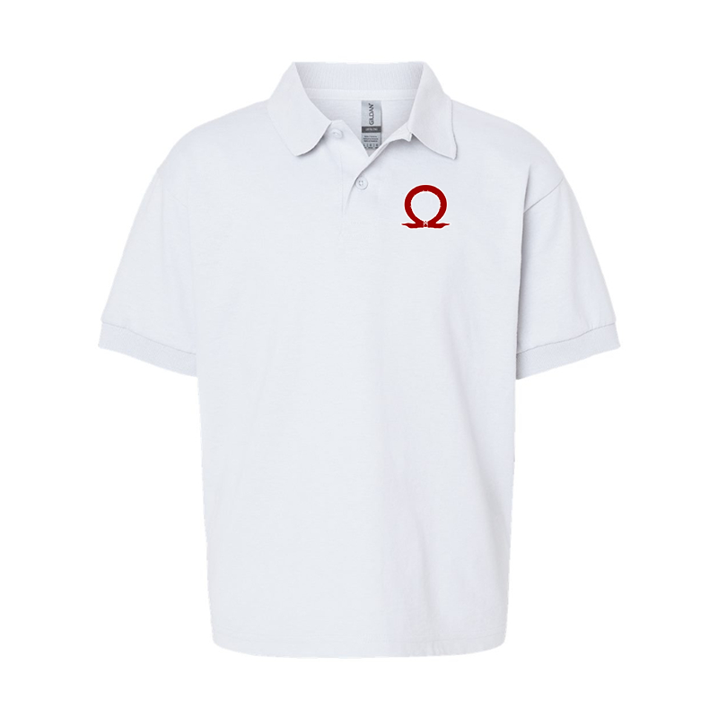 Youth's God Of War Gildan Dry Blend Jersey Polo