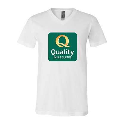 Men's Quality Inn & Suites BELLA  CANVAS  Jersey V-Neck Tee