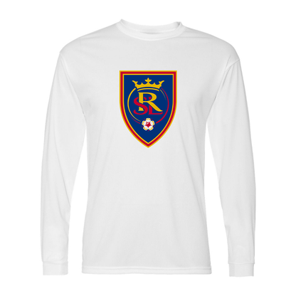 Men's Real Salt Lake Soccer Polyester Long Sleeve T-Shirt