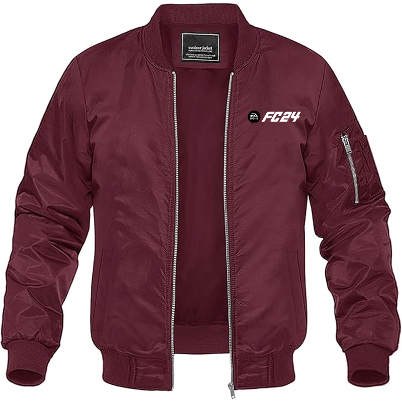 MAGNIVIT Men's EA Sports FC 24  Lightweight Bomber Jacket Windbreaker Casual Fall Spring Outdoor Coat