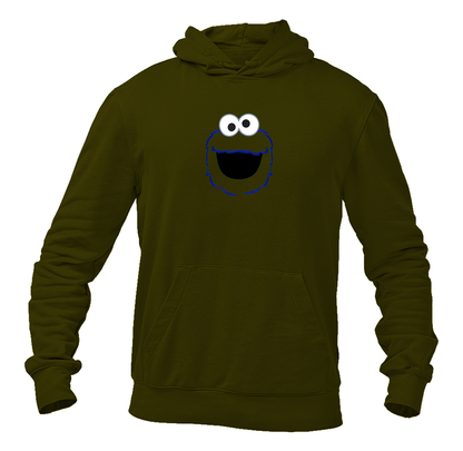 Men's Sesame Street Cookie Monster face Pullover  Hoodie