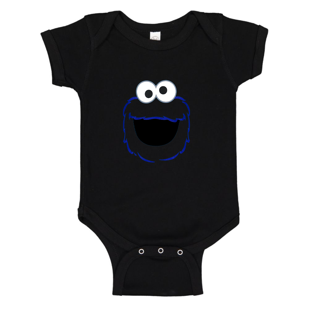 Sesame Street Cookie Monster face Baby Romper Onesie