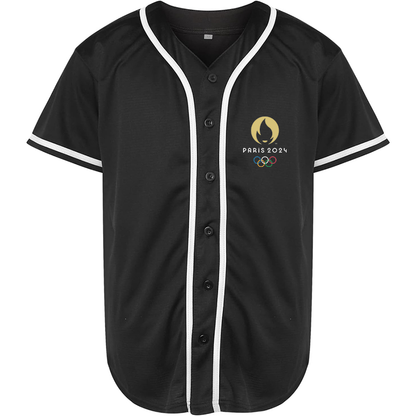 Men's New Olympics 2024 Paris Logo Baseball Jersey