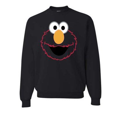 Men's Sesame Street Elmo Face Crewneck Sweatshirt