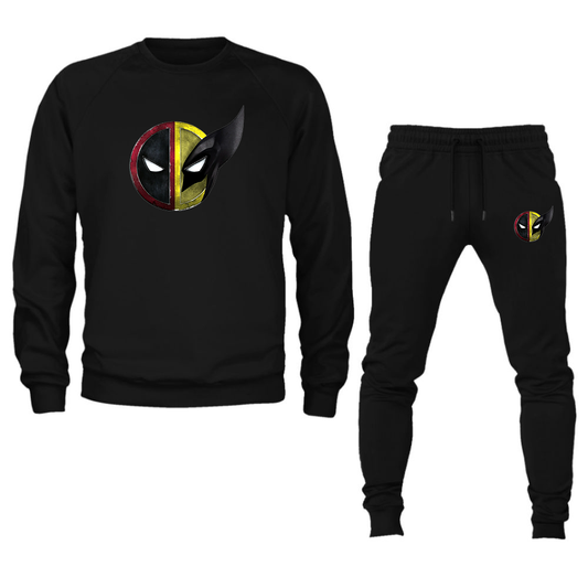 Unisex Deadpool & Wolverine Crewneck Sweatshirt Joggers Suit