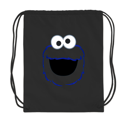 Sesame Street Cookie Monster face Drawstring Bag