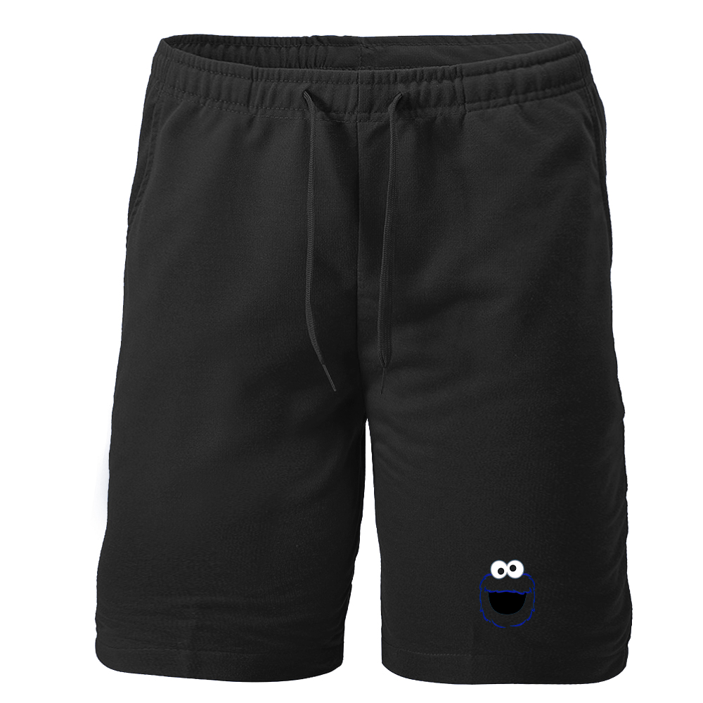Men's Sesame Street Cookie Monster face Athletic Fleece Shorts