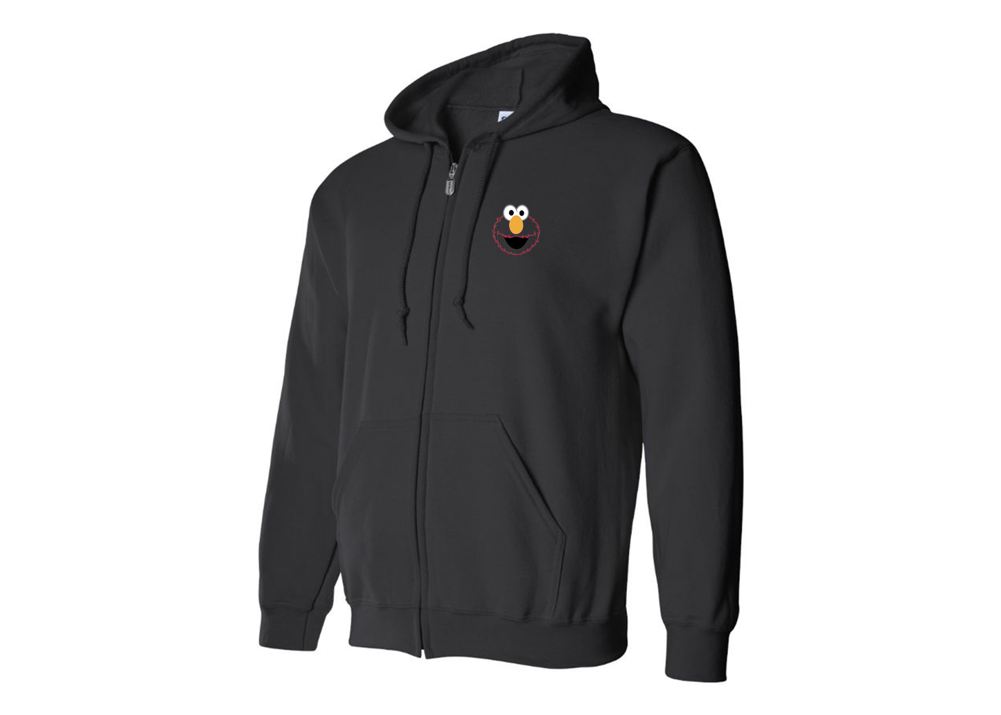 Men's Sesame Street Elmo Face Zipper  Hoodie