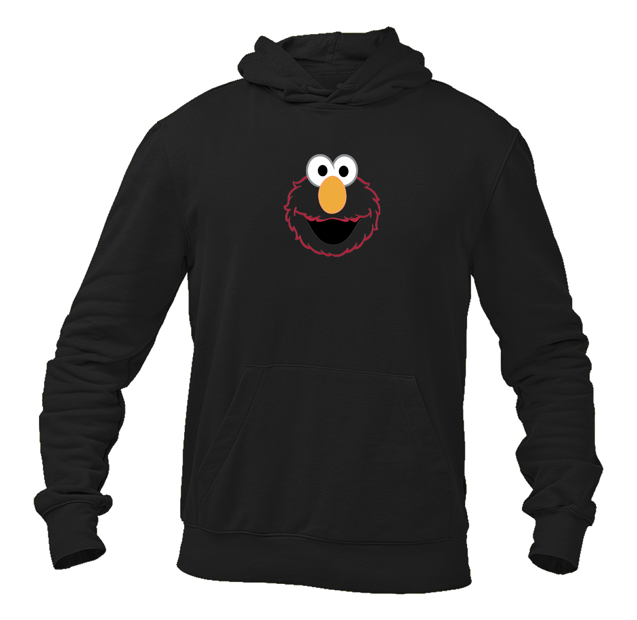 Men's Sesame Street Elmo Face Pullover  Hoodie