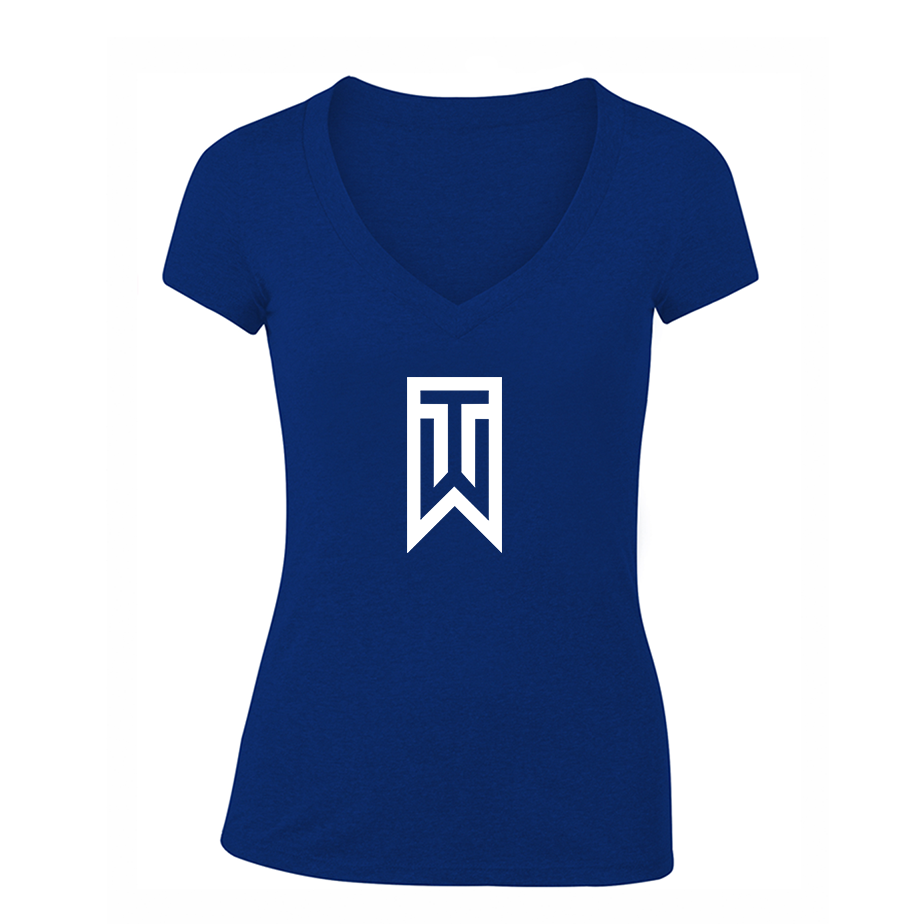 Women's  Tiger Woods V Neck T-Shirt
