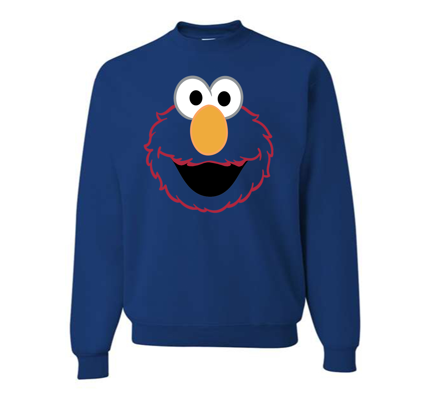 Men's Sesame Street Elmo Face Crewneck Sweatshirt