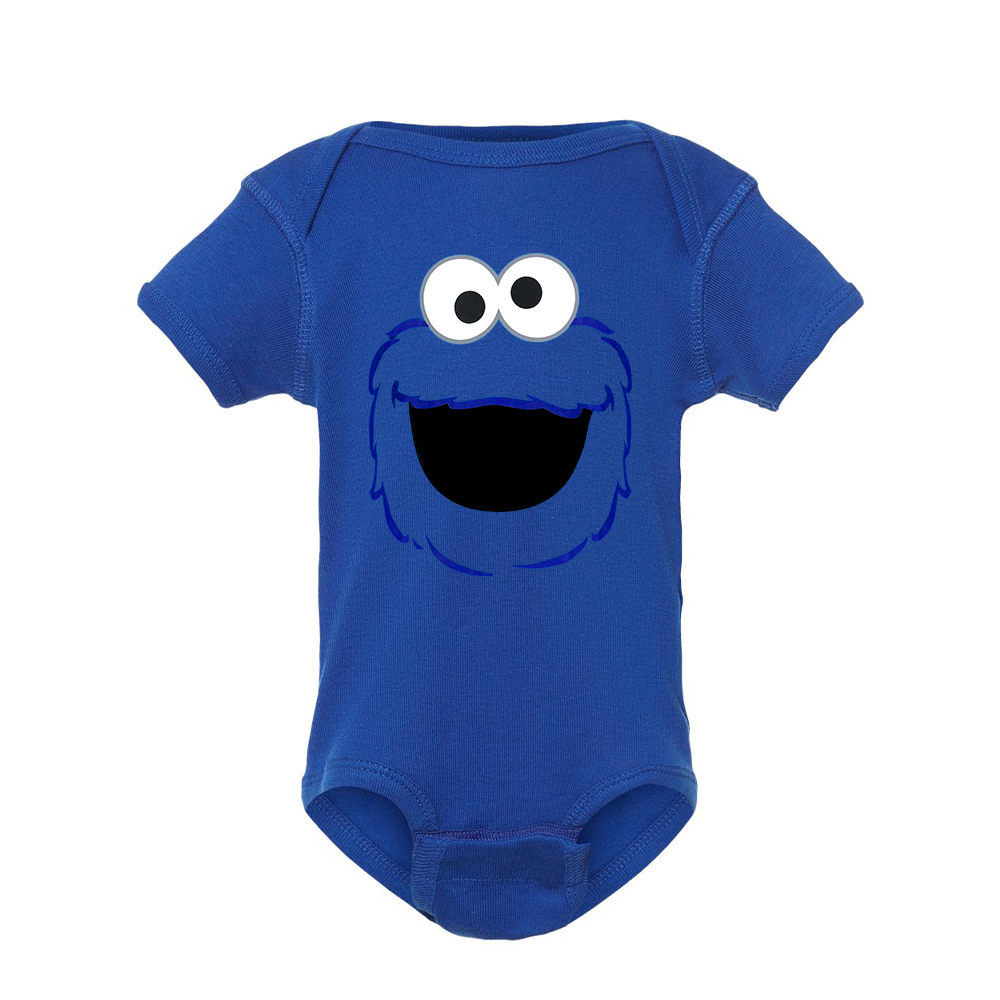 Sesame Street Cookie Monster face Baby Romper Onesie
