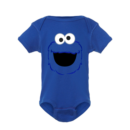 Sesame Street Cookie Monster face Baby Romper Onesie