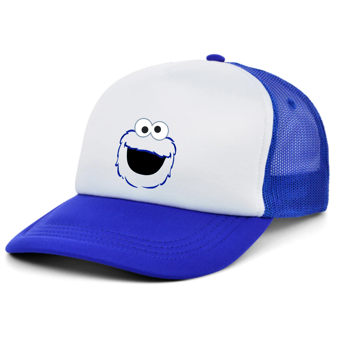 Sesame Street Cookie Monster face Dad Trucker Hat