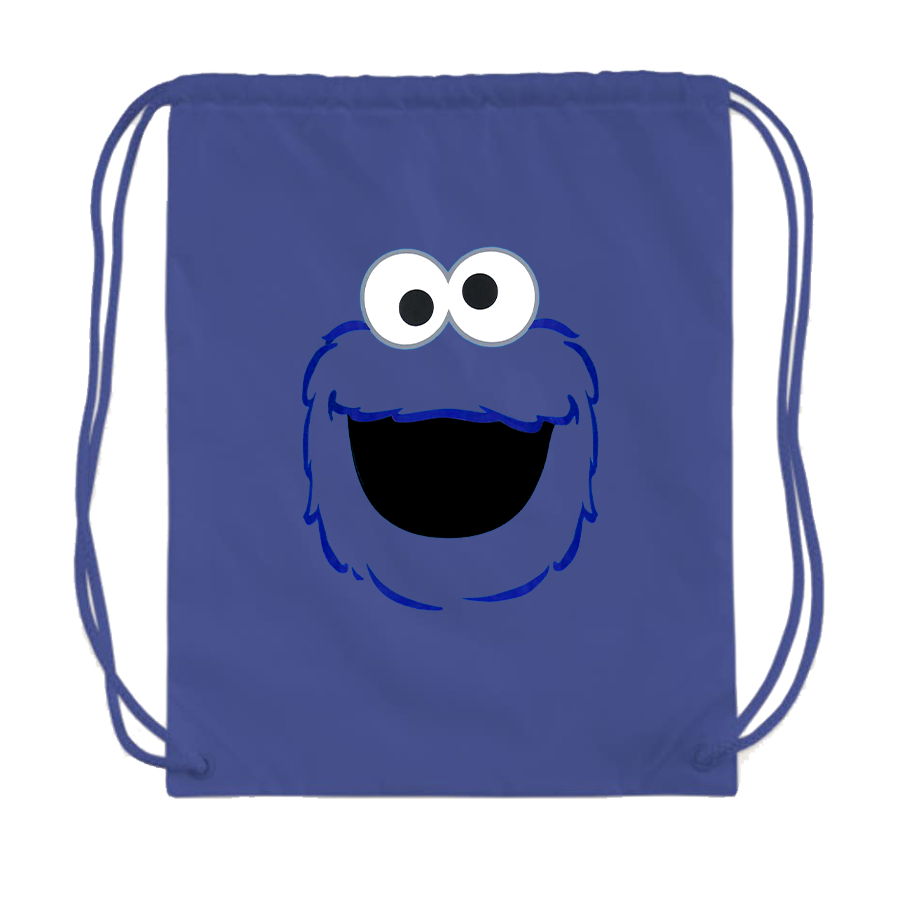 Sesame Street Cookie Monster face Drawstring Bag