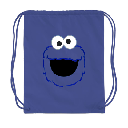 Sesame Street Cookie Monster face Drawstring Bag