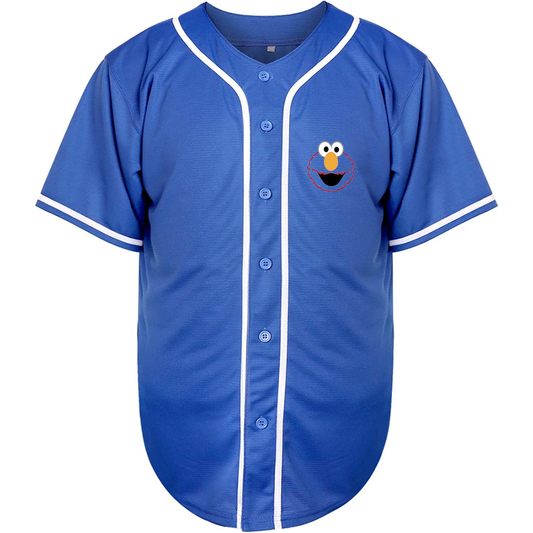 Men's Sesame Street Elmo Face Baseball Jersey