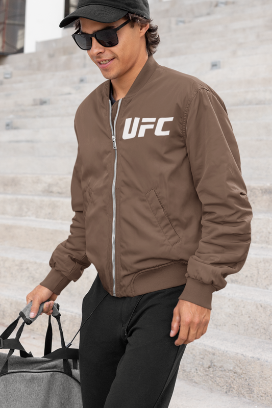 Men's UFC Lightweight Bomber Jacket Windbreaker Softshell Varsity Jacket