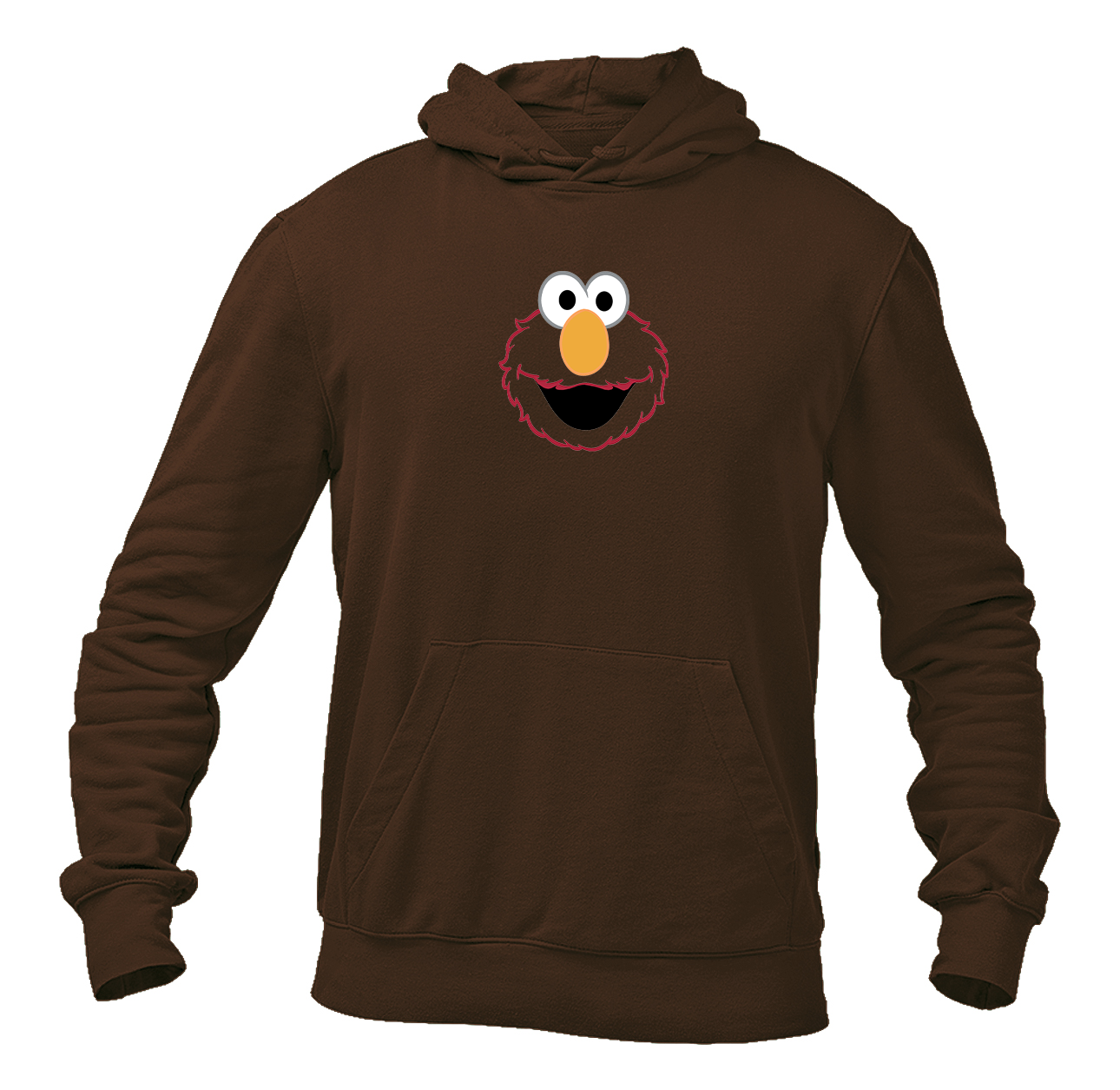 Men's Sesame Street Elmo Face Pullover  Hoodie