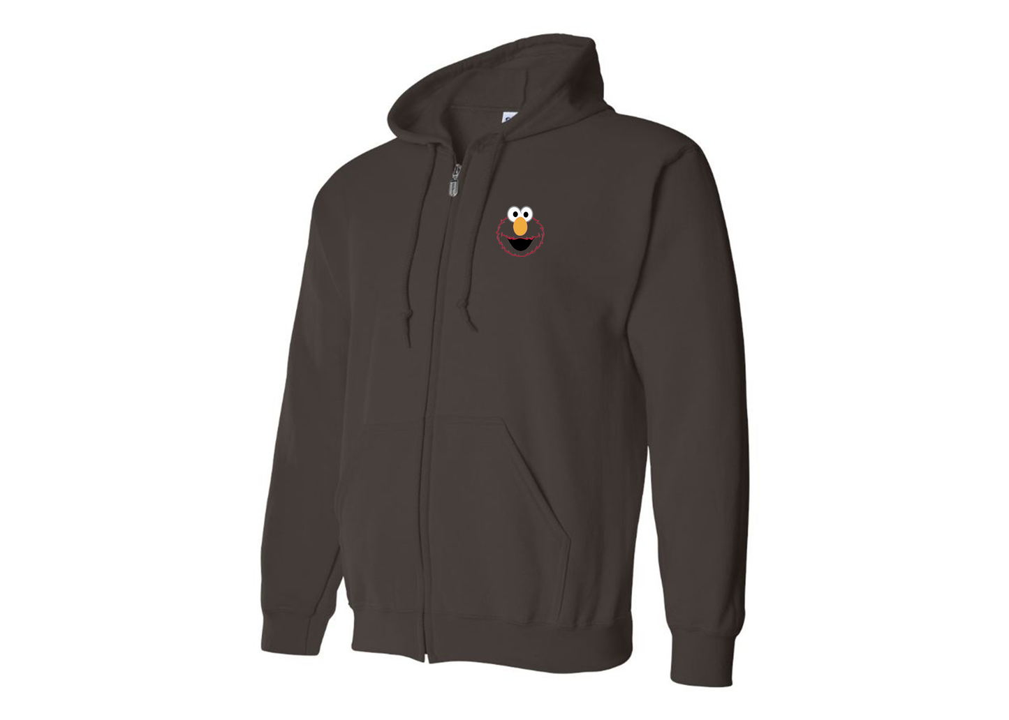 Men's Sesame Street Elmo Face Zipper  Hoodie