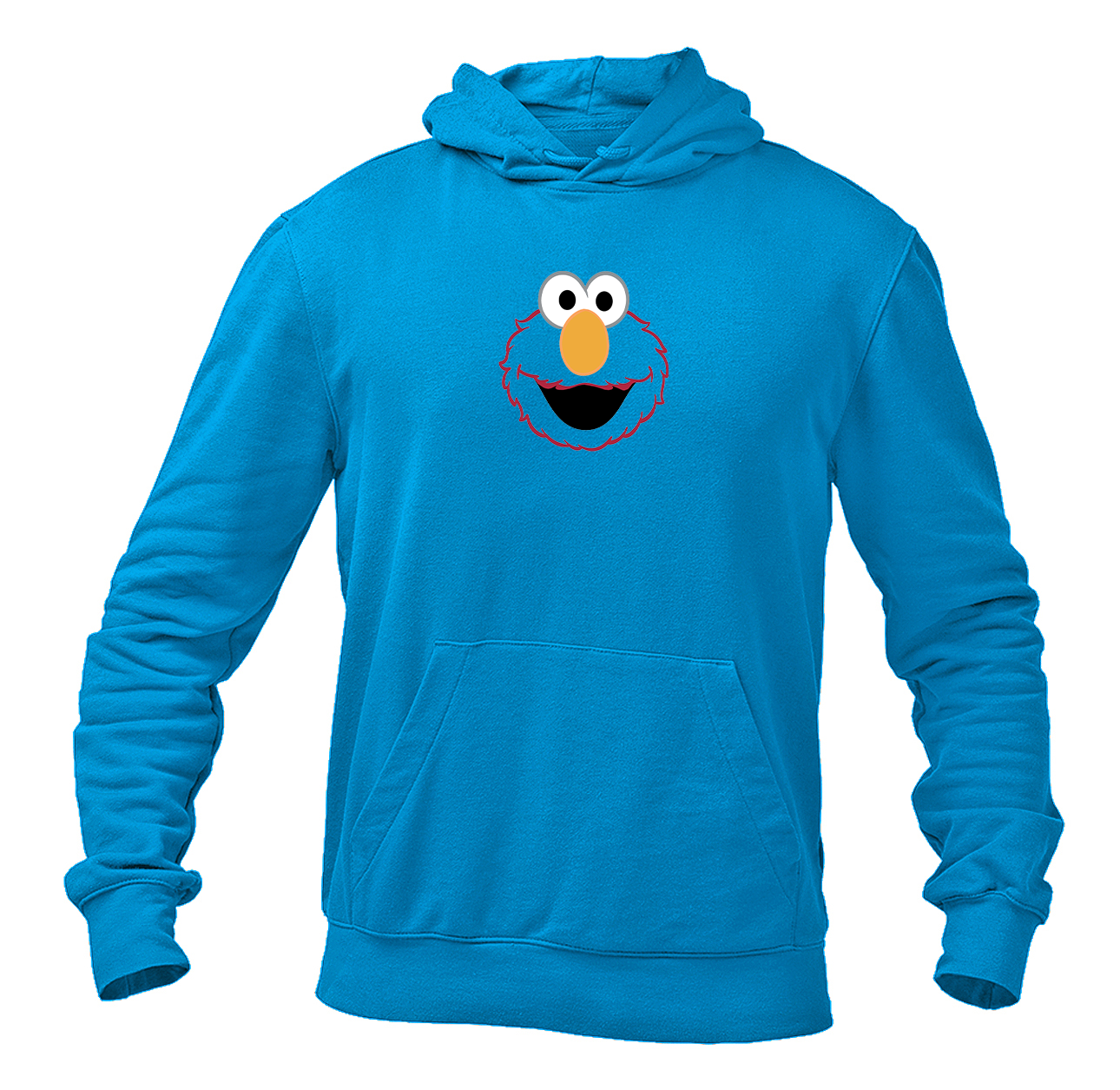 Men's Sesame Street Elmo Face Pullover  Hoodie