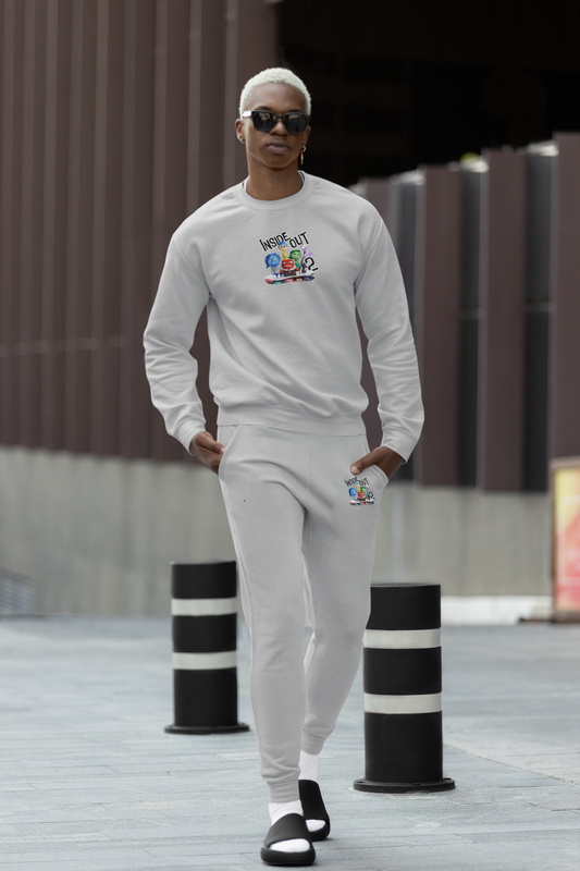Men's Inside Out 2 Crewneck Sweatshirt Joggers Suit