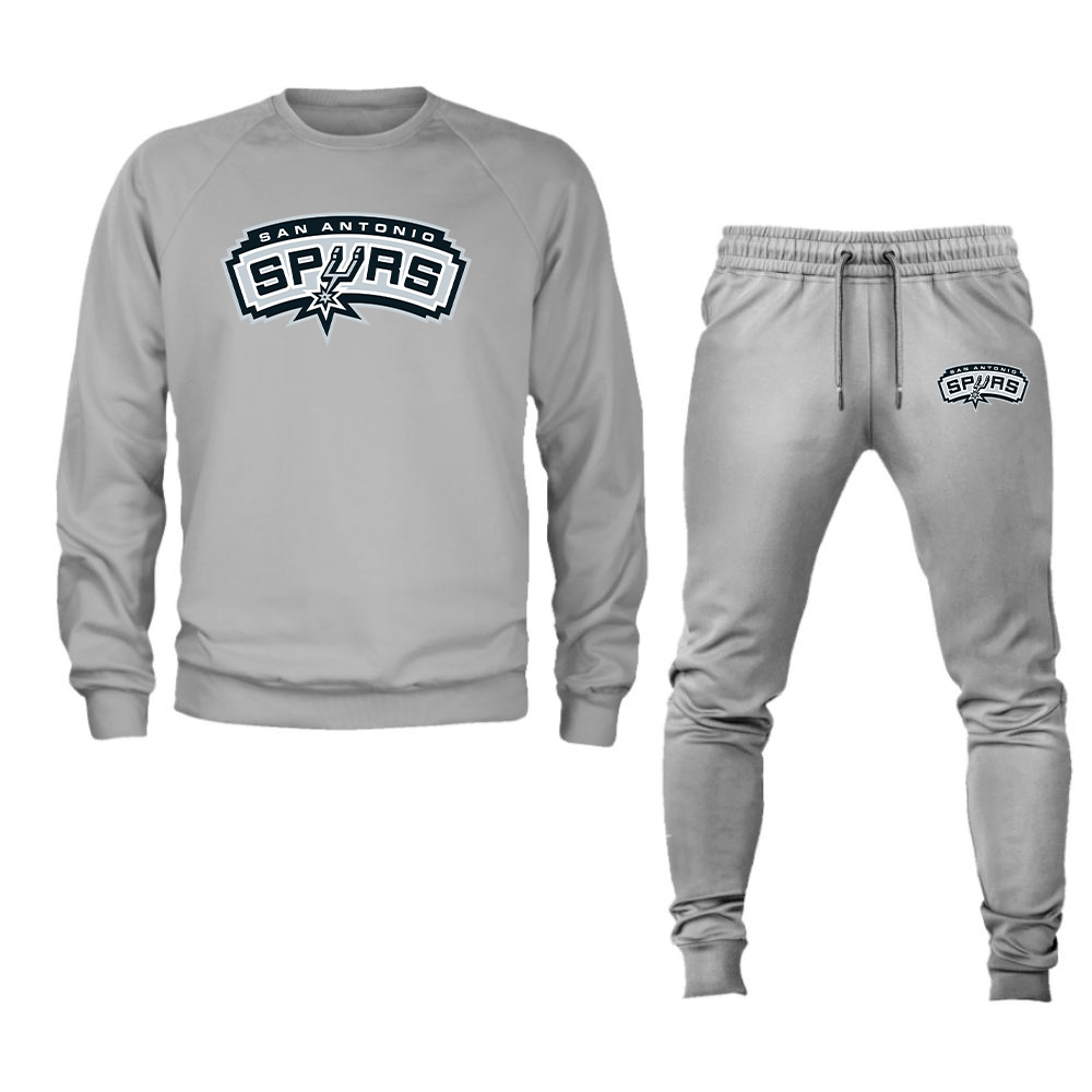 Unisex San Antonio Spurs Crewneck Sweatshirt Joggers Suit