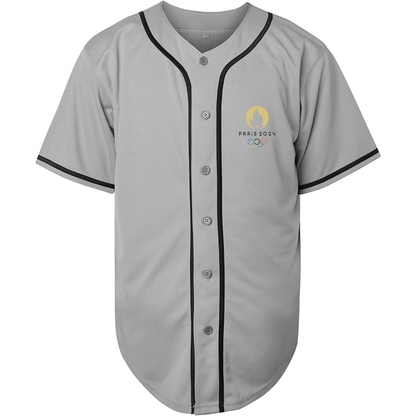 Men's New Olympics 2024 Paris Logo Baseball Jersey
