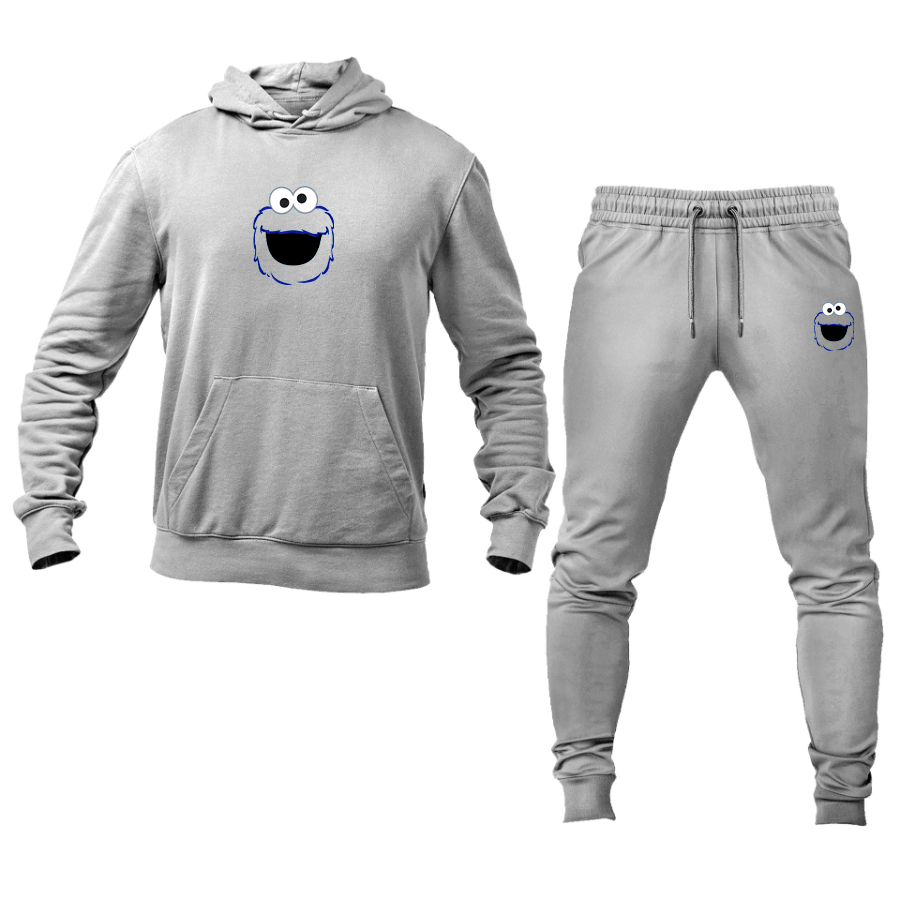 Unisex Sesame Street Cookie Monster face Hoodie and Joggers set
