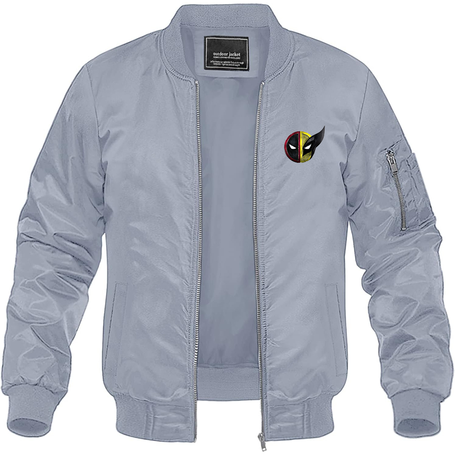 Men's Deadpool & Wolverine Lightweight Bomber Jacket Windbreaker Softshell Varsity Jacket Coat