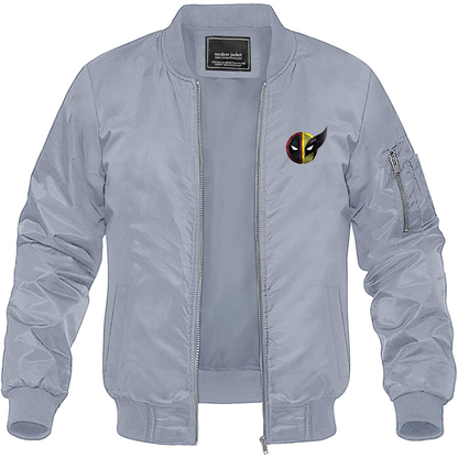 Men's Deadpool & Wolverine Lightweight Bomber Jacket Windbreaker Softshell Varsity Jacket Coat