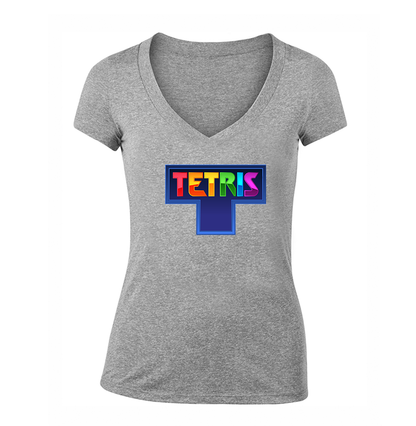 Women's  Tetris V Neck T-Shirt