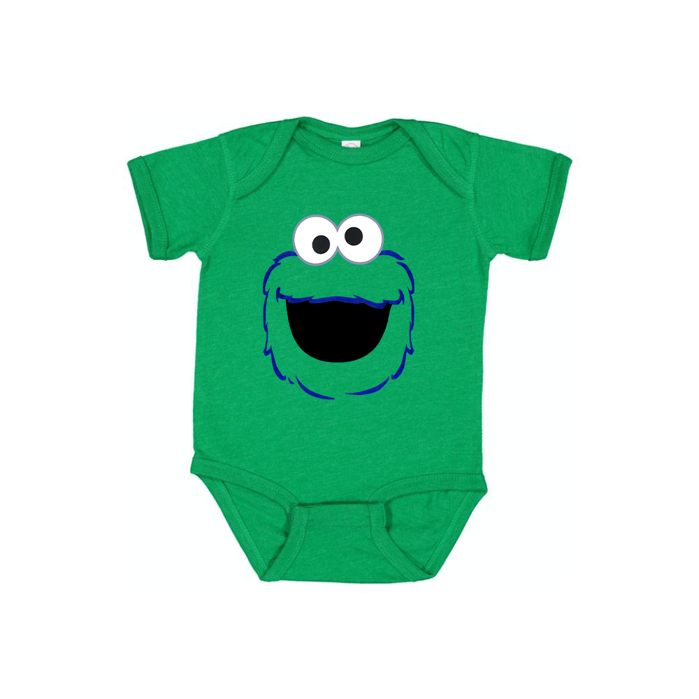 Sesame Street Cookie Monster face Baby Romper Onesie