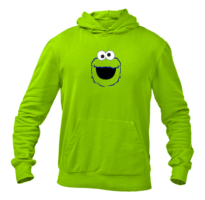 Men's Sesame Street Cookie Monster face Pullover  Hoodie