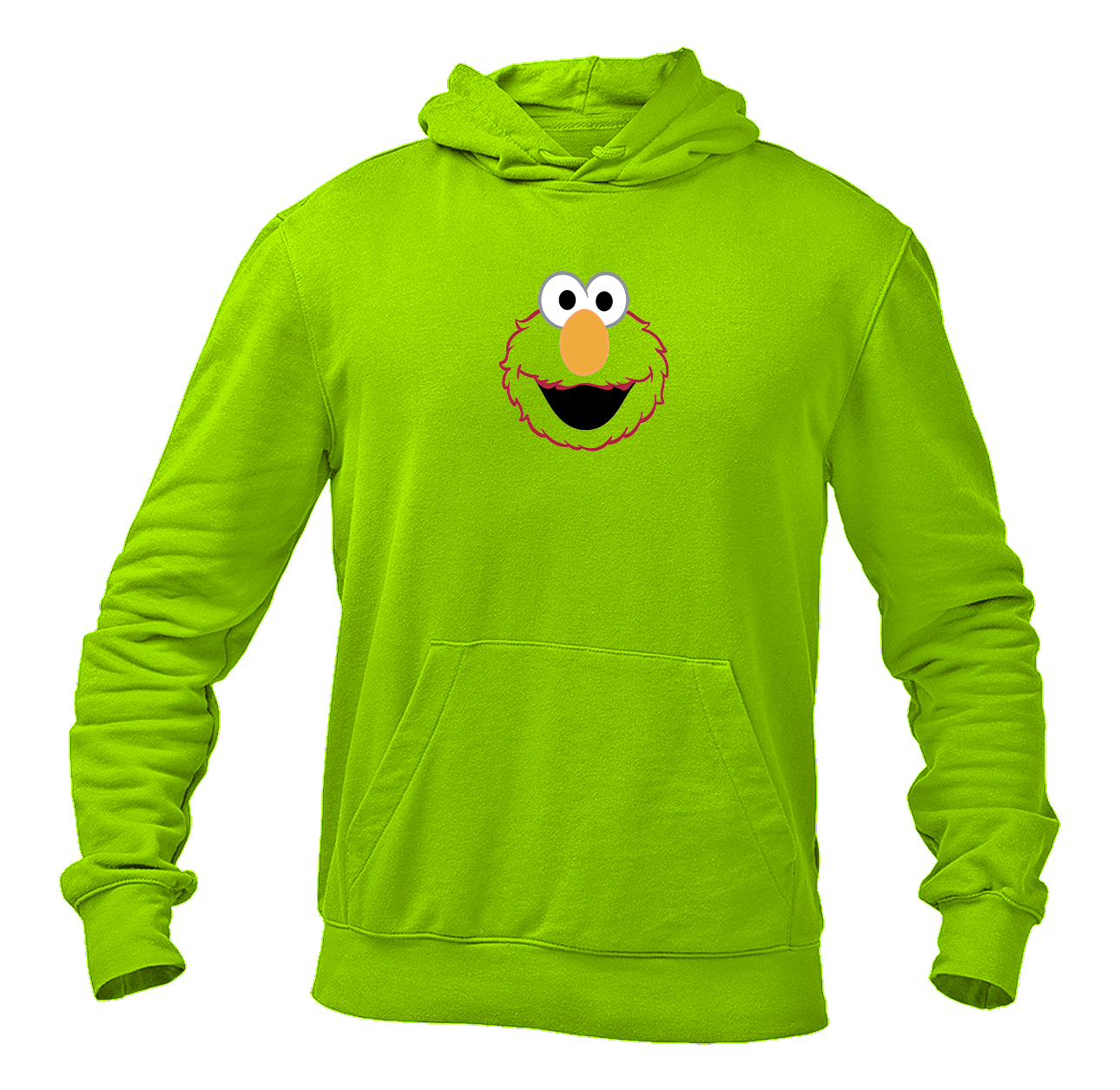 Men's Sesame Street Elmo Face Pullover  Hoodie