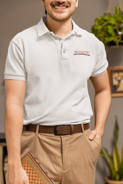 Men's Spider Man  Gildan Dry Blend Jersey Polo