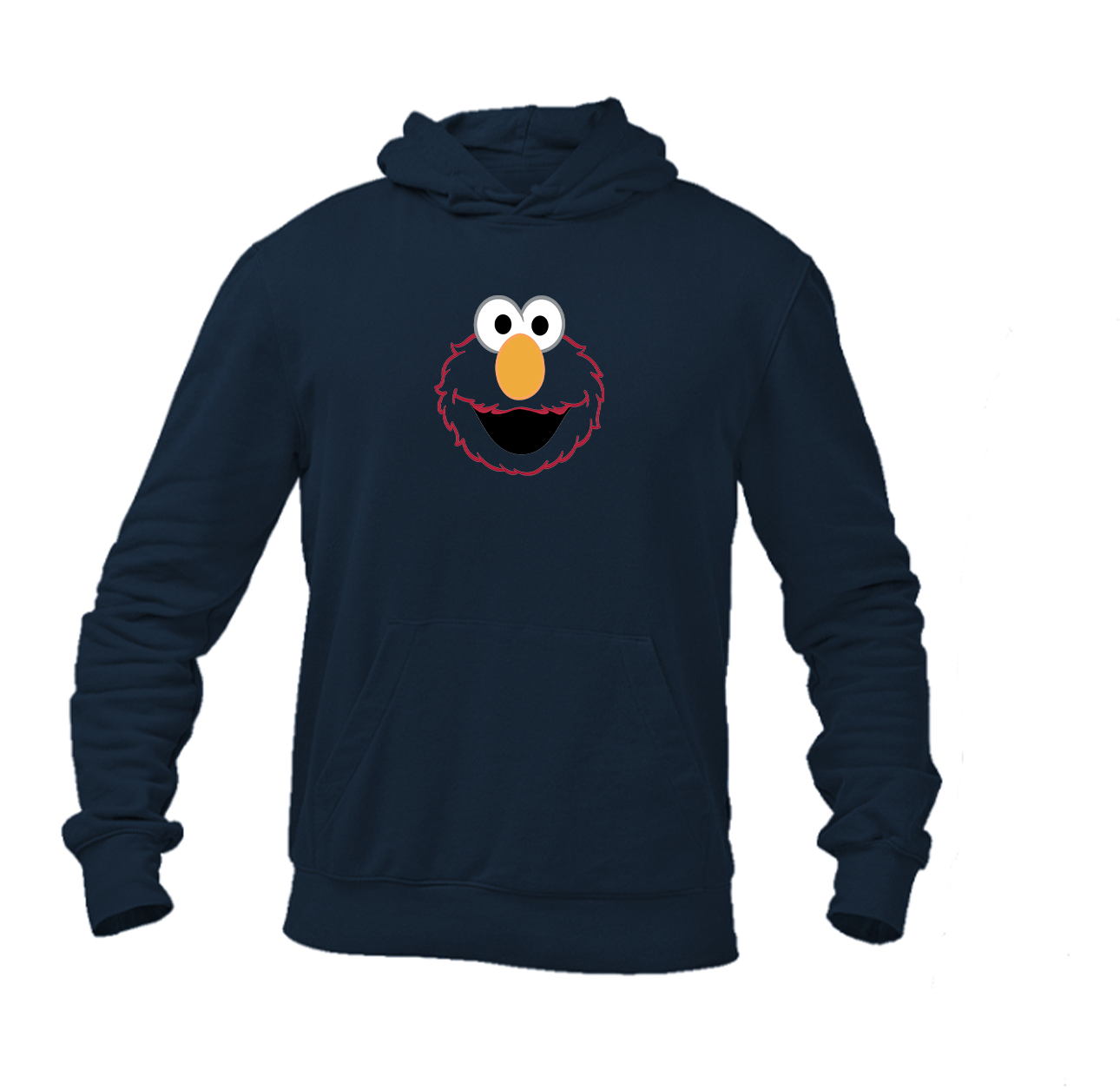Men's Sesame Street Elmo Face Pullover  Hoodie