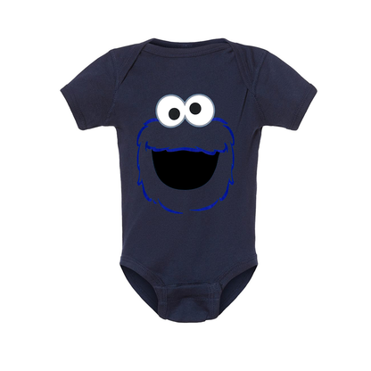 Sesame Street Cookie Monster face Baby Romper Onesie