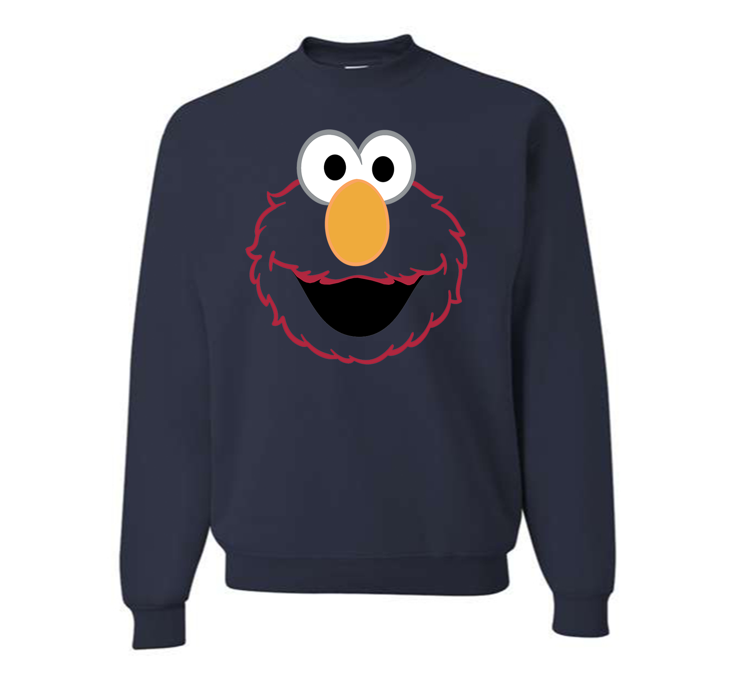 Men's Sesame Street Elmo Face Crewneck Sweatshirt