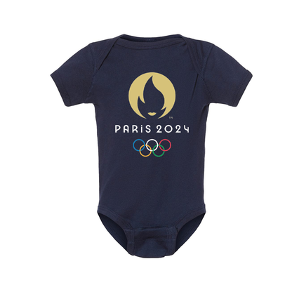 New Olympics 2024 Paris Logo  Baby Romper Onesie