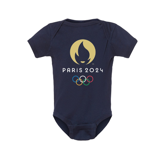 New Olympics 2024 Paris Logo  Baby Romper Onesie