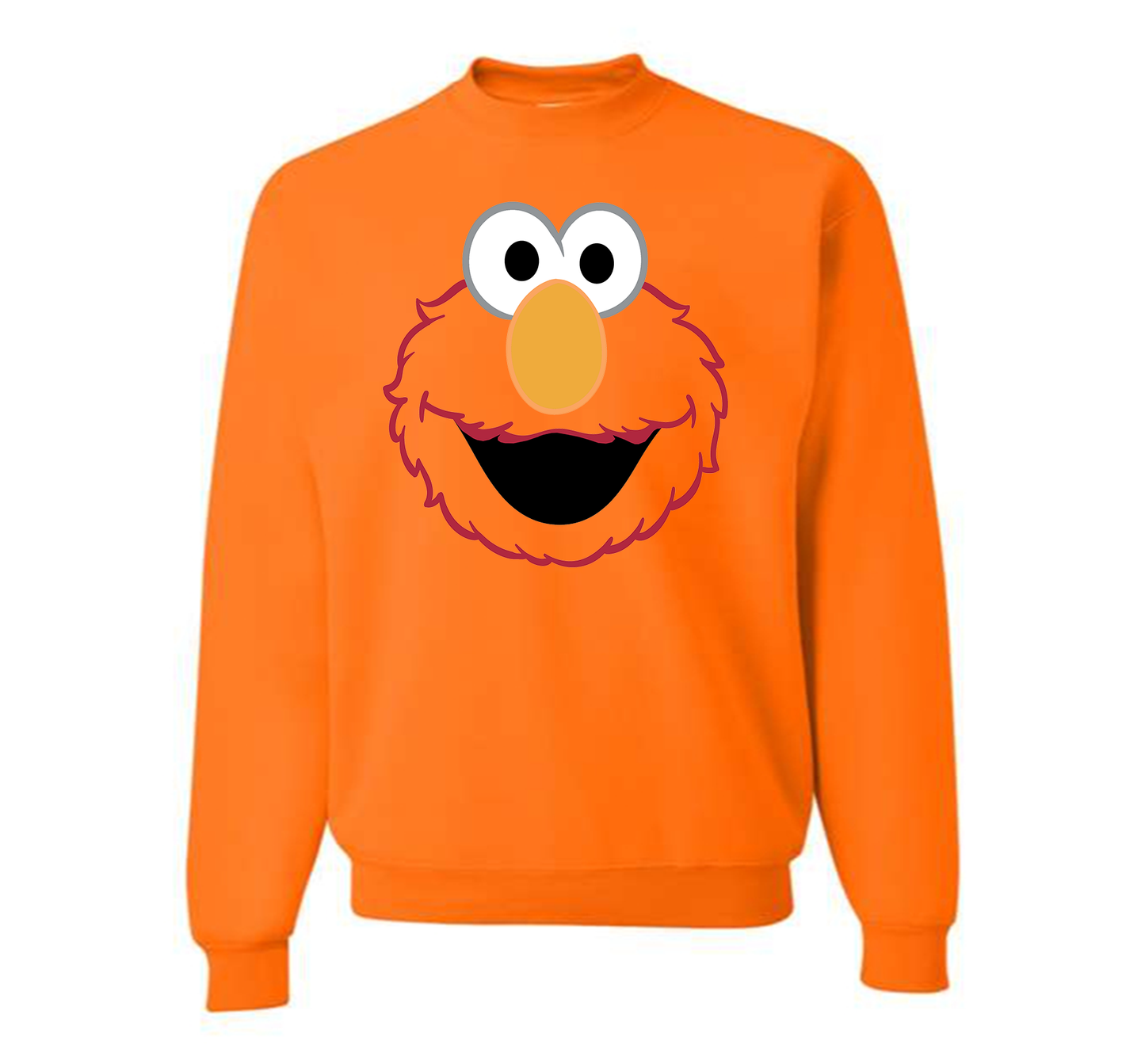Men's Sesame Street Elmo Face Crewneck Sweatshirt